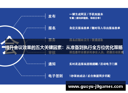 提升会议效果的五大关键因素：从准备到执行全方位优化策略